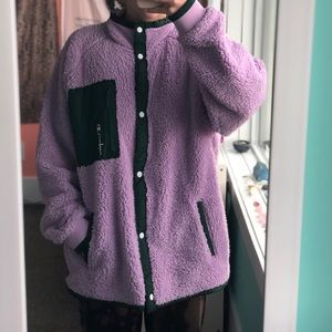 Champion UO exclusive Sherpa snap jacket